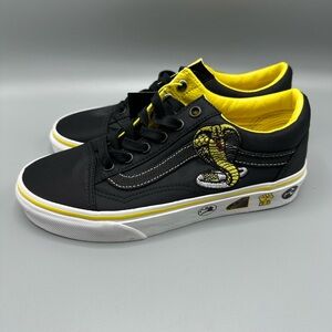 VANS Cobra Kai x Old Skool Snake Kai Dojo Skate Sneakers Women’s Sz 5.5 Black